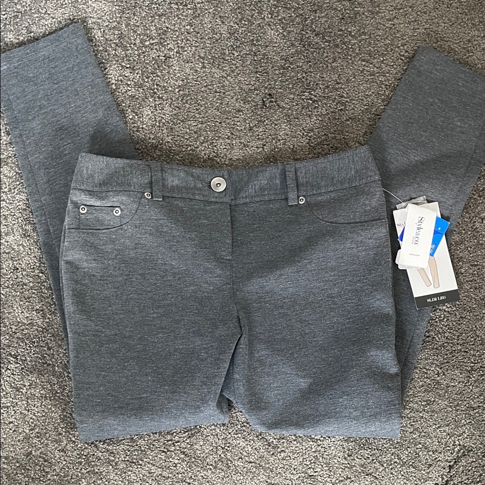 NWT- Style & Co. Gray Women's Slim Leg Pants